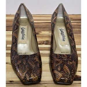 Espanola‎ Women's Genuine Snakeskin Heels Size 9M  See pic 5 needs heel caps